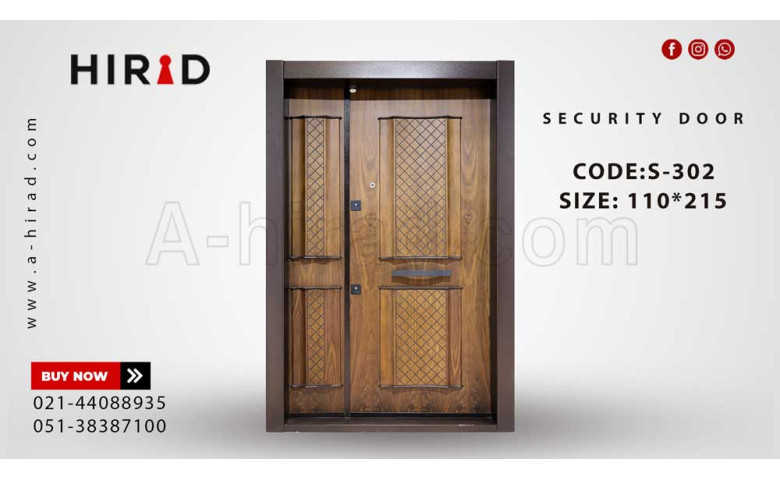 درب ضد سرقت یک و نیم لنگه کد S-302